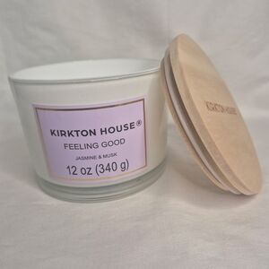 Kirkton House Feeling Good Jasmine & Musk Calming Spa White Candle 12oz